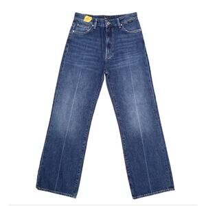 Mavi Jeans Sandro High Rise Straight Leg Denim Blue Jeans 5 Pockets 27 x 30 NWT